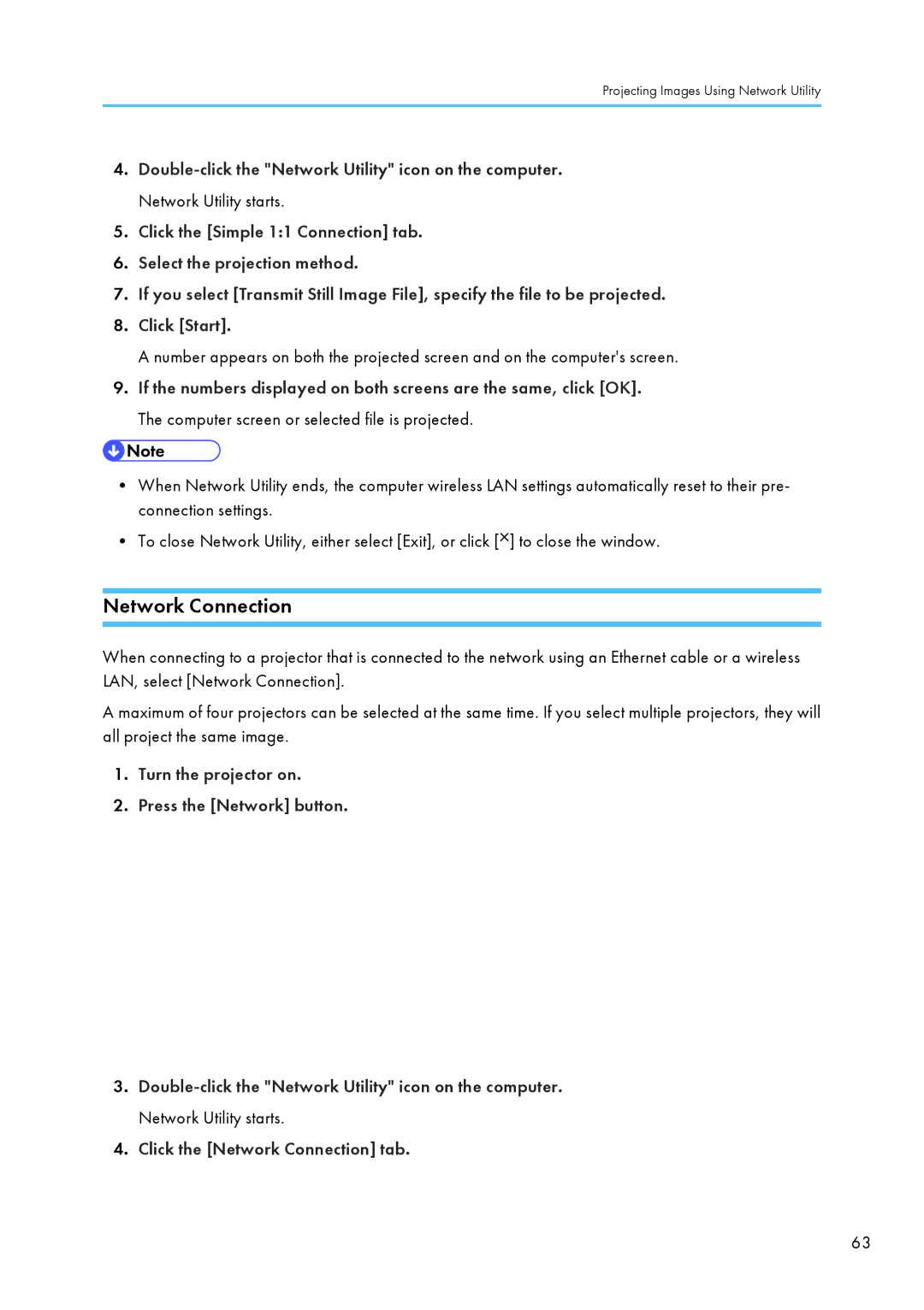 Ricoh WX4130n operating instructions Network Connection 