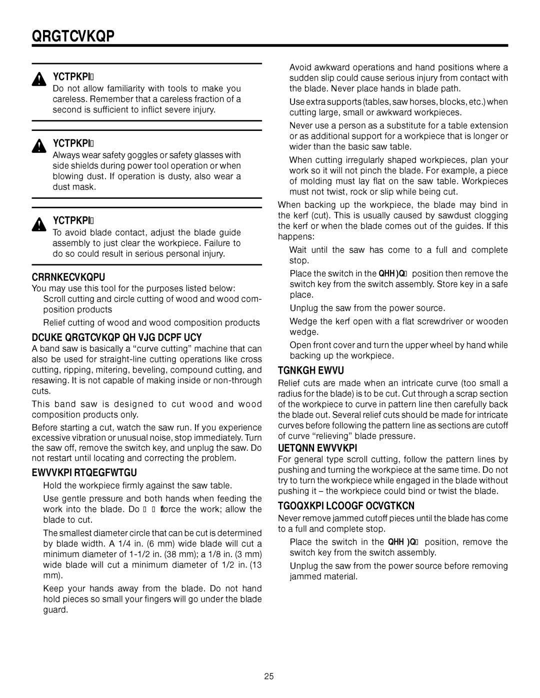 RIDGID BS14002 manual Operation 