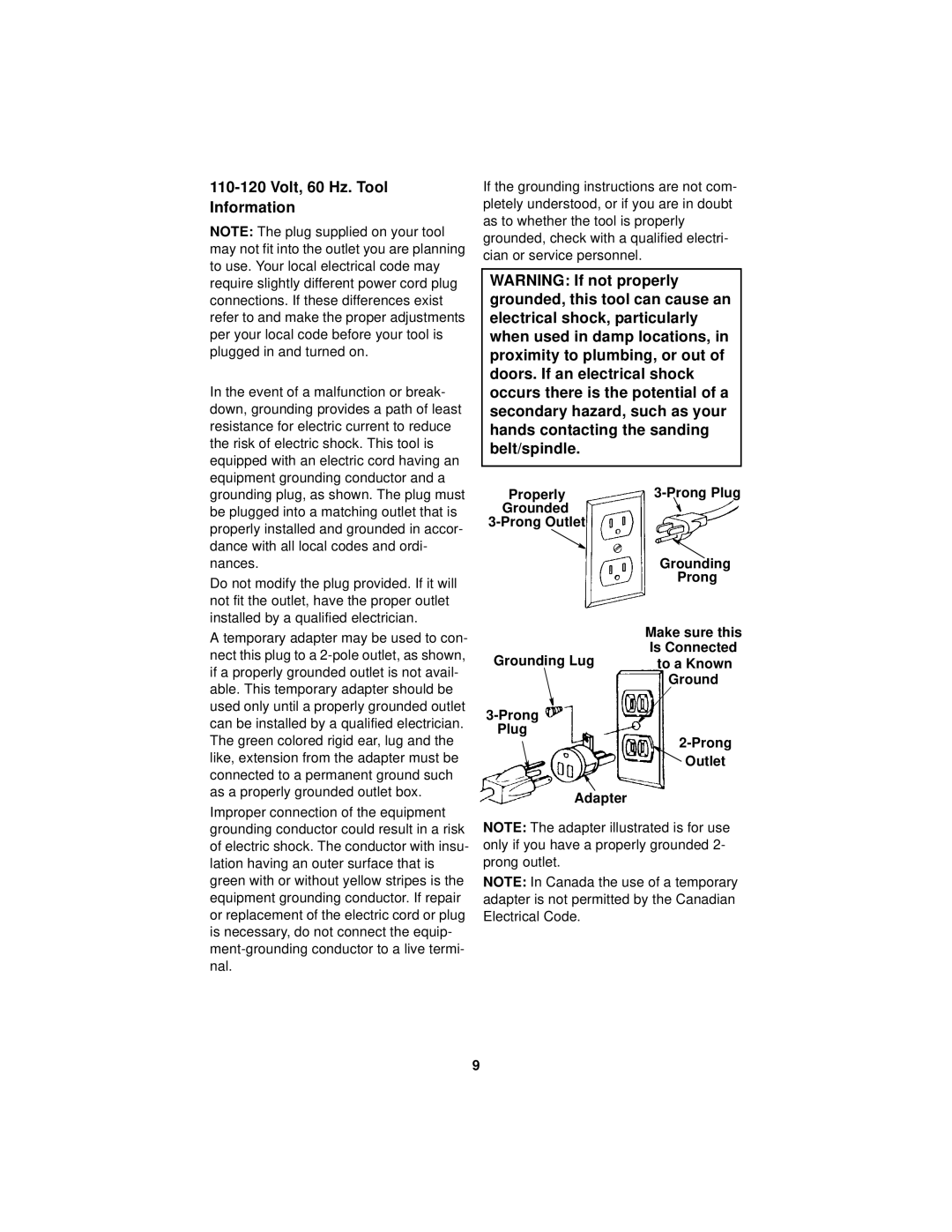 RIDGID EB44241 manual Volt, 60 Hz. Tool Information 