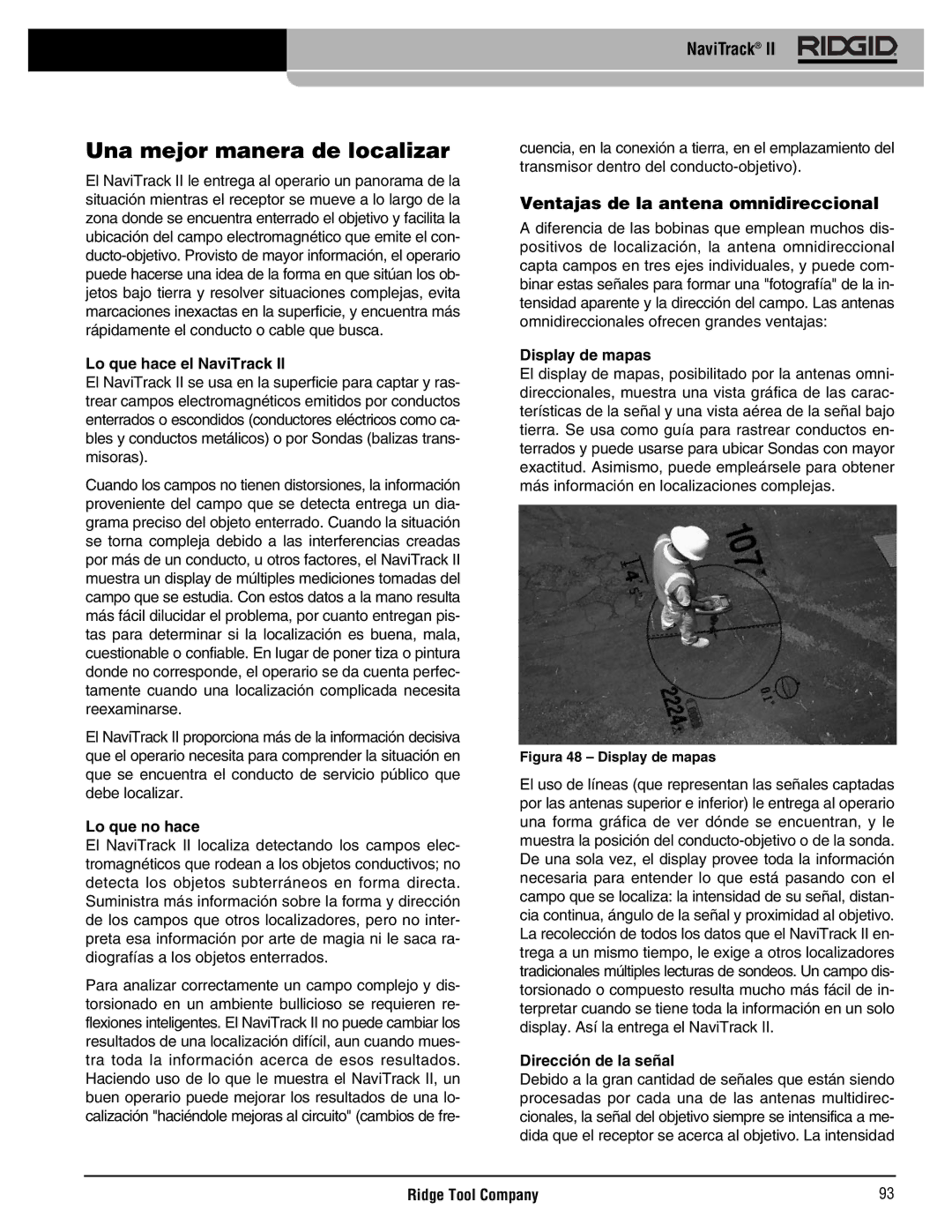 RIDGID Metal Detector manual Una mejor manera de localizar, Ventajas de la antena omnidireccional 