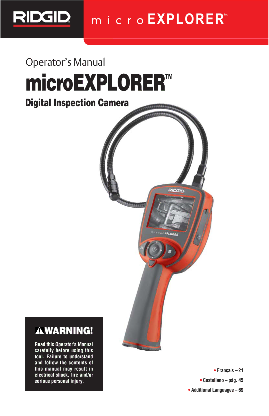 RIDGID microEXPLORER manual MicroEXPLORER 