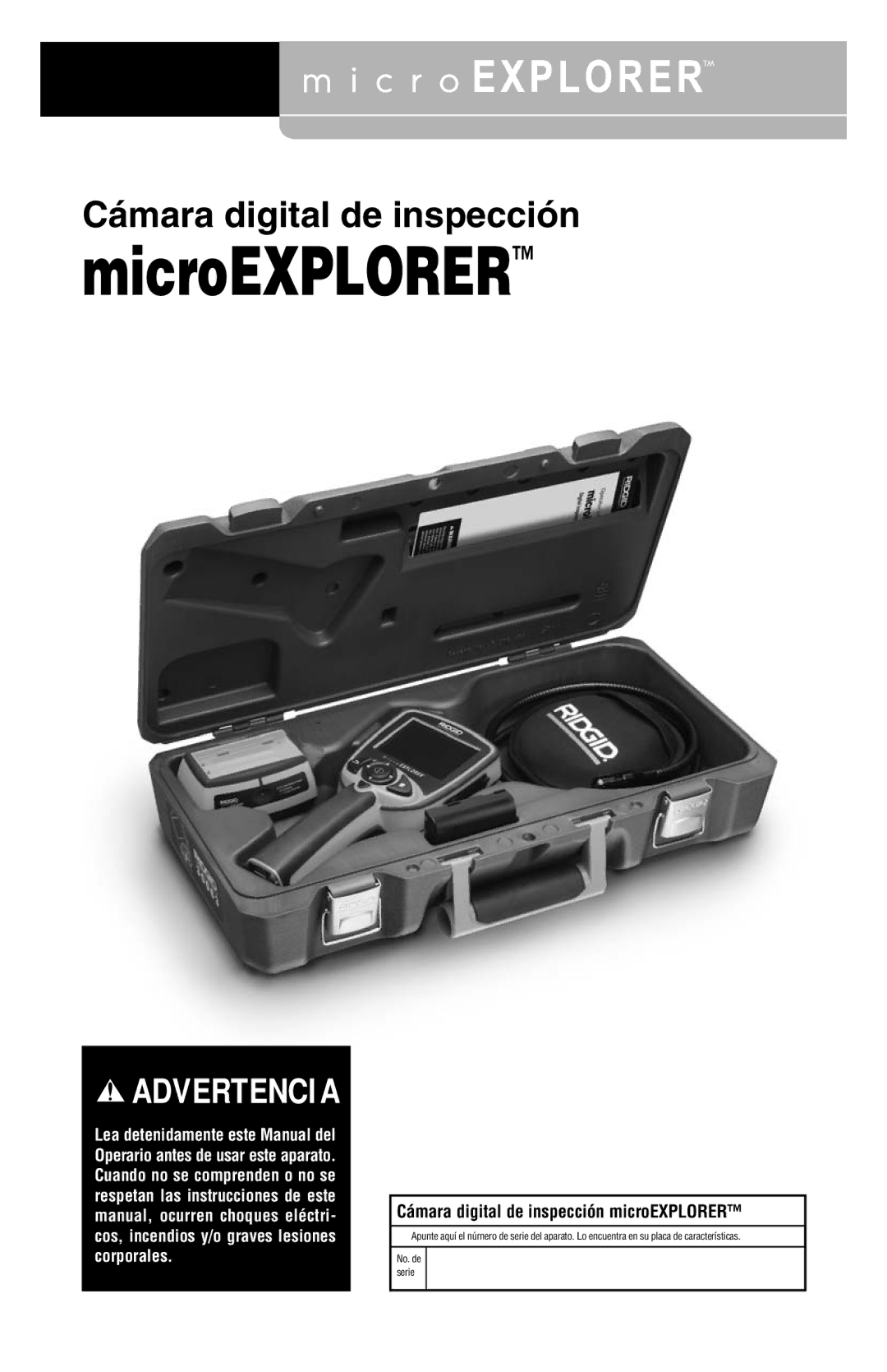 RIDGID microEXPLORER manual Cámara digital de inspección 