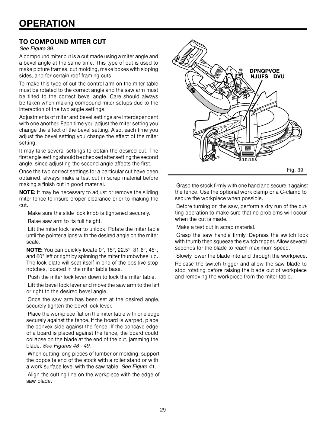 RIDGID MS1290LZ1 manual To Compound Miter CUT 