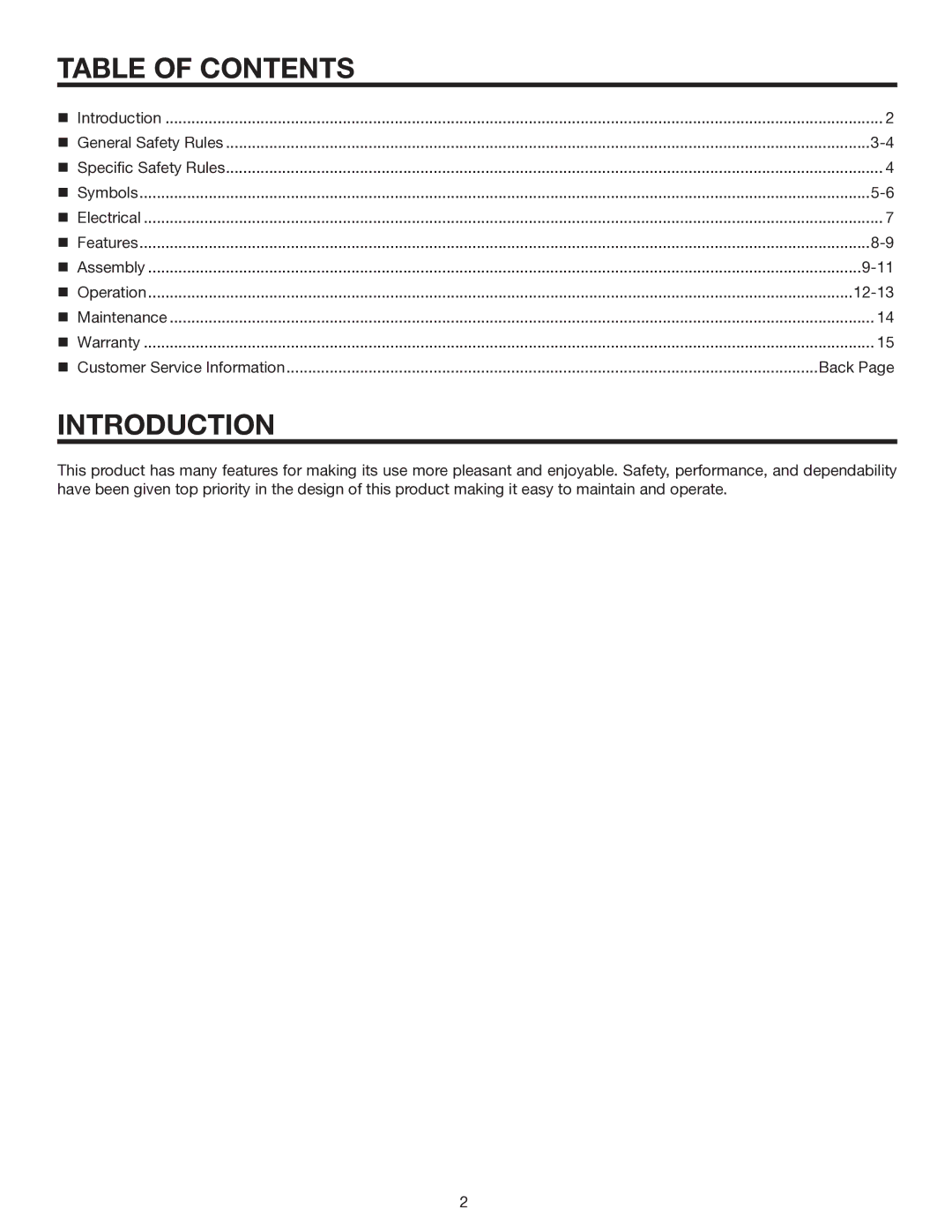 RIDGID R1020 manual Table of Contents, Introduction 