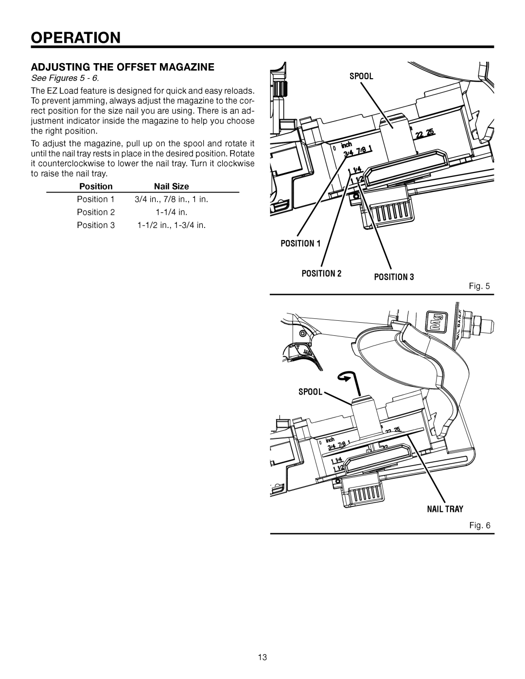 RIDGID R175RNA manual Adjusting the Offset Magazine, See Figures 5 