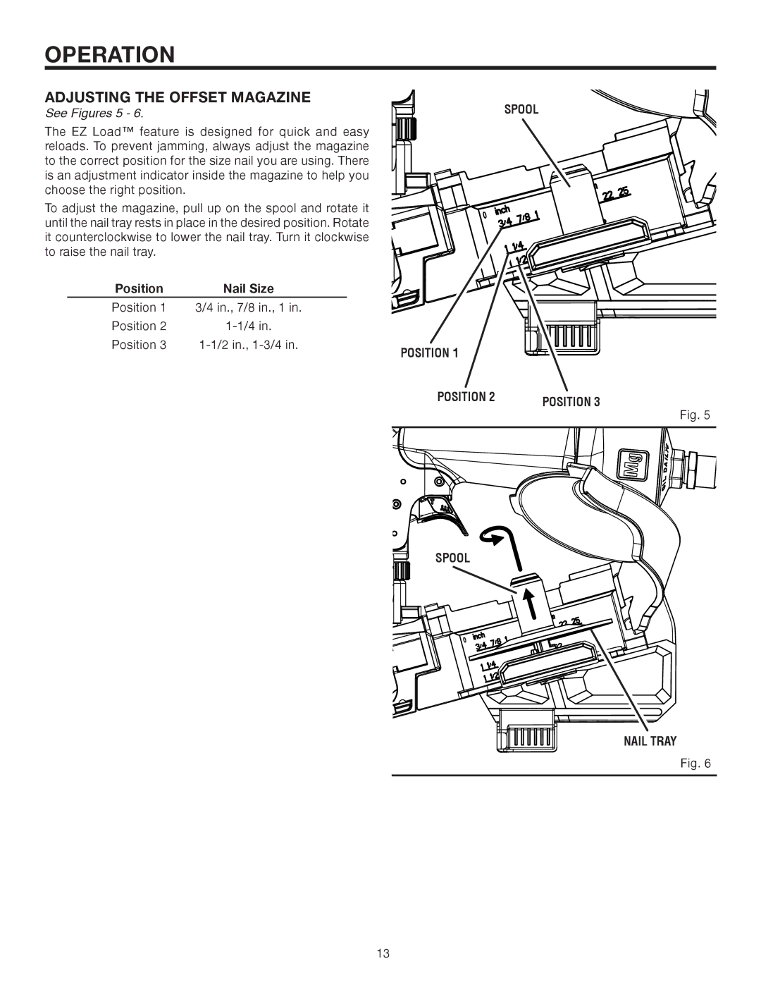 RIDGID R175RND manual Adjusting the Offset Magazine, See Figures 5 