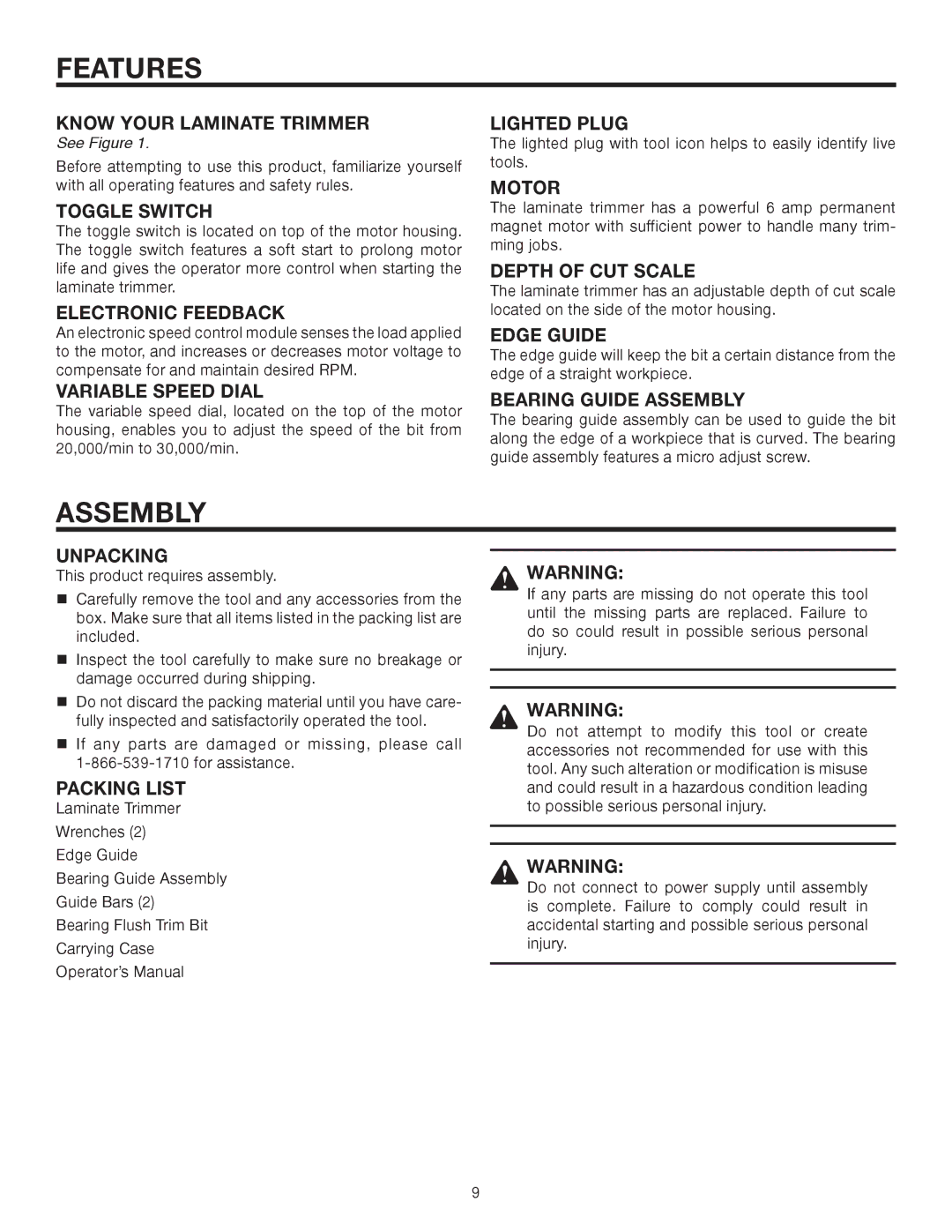 RIDGID R2400 manual Assembly 