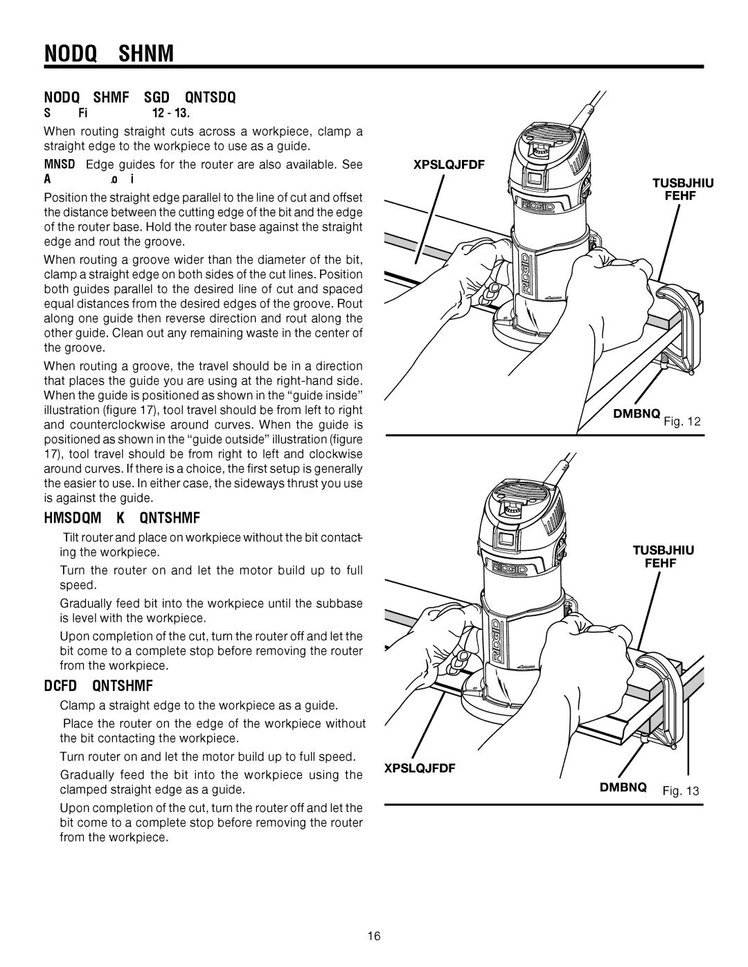 RIDGID R2900 manual Operating the Router, Internal Routing, Edge Routing, See Figures 12, Accessories 