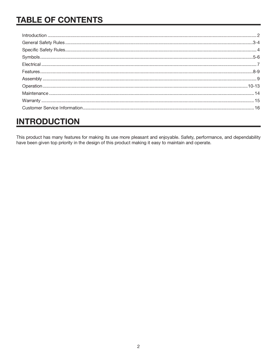 RIDGID R3020 manual Table of Contents, Introduction 