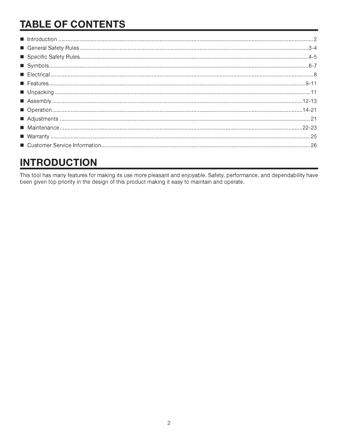 RIDGID R3210-1 manual Table of Contents, Introduction 