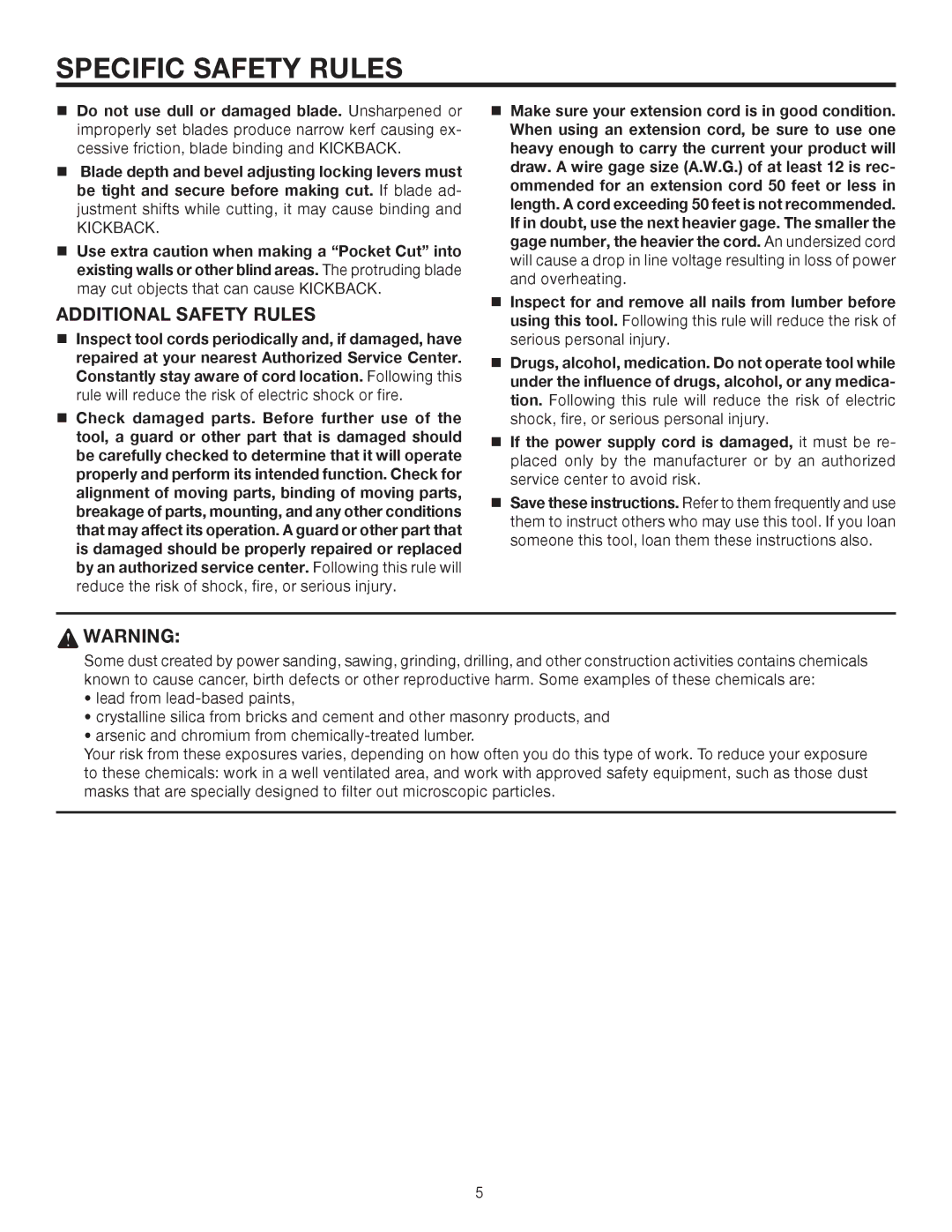 RIDGID R3210-1 manual Additional Safety Rules 