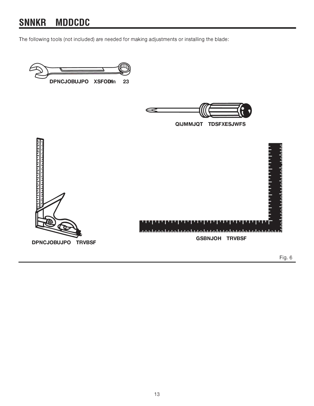 RIDGID R4121 manual Tools Needed, Combination WRENCH, 12 mm, Phillips Screwdriver Combination Square Framing Square 