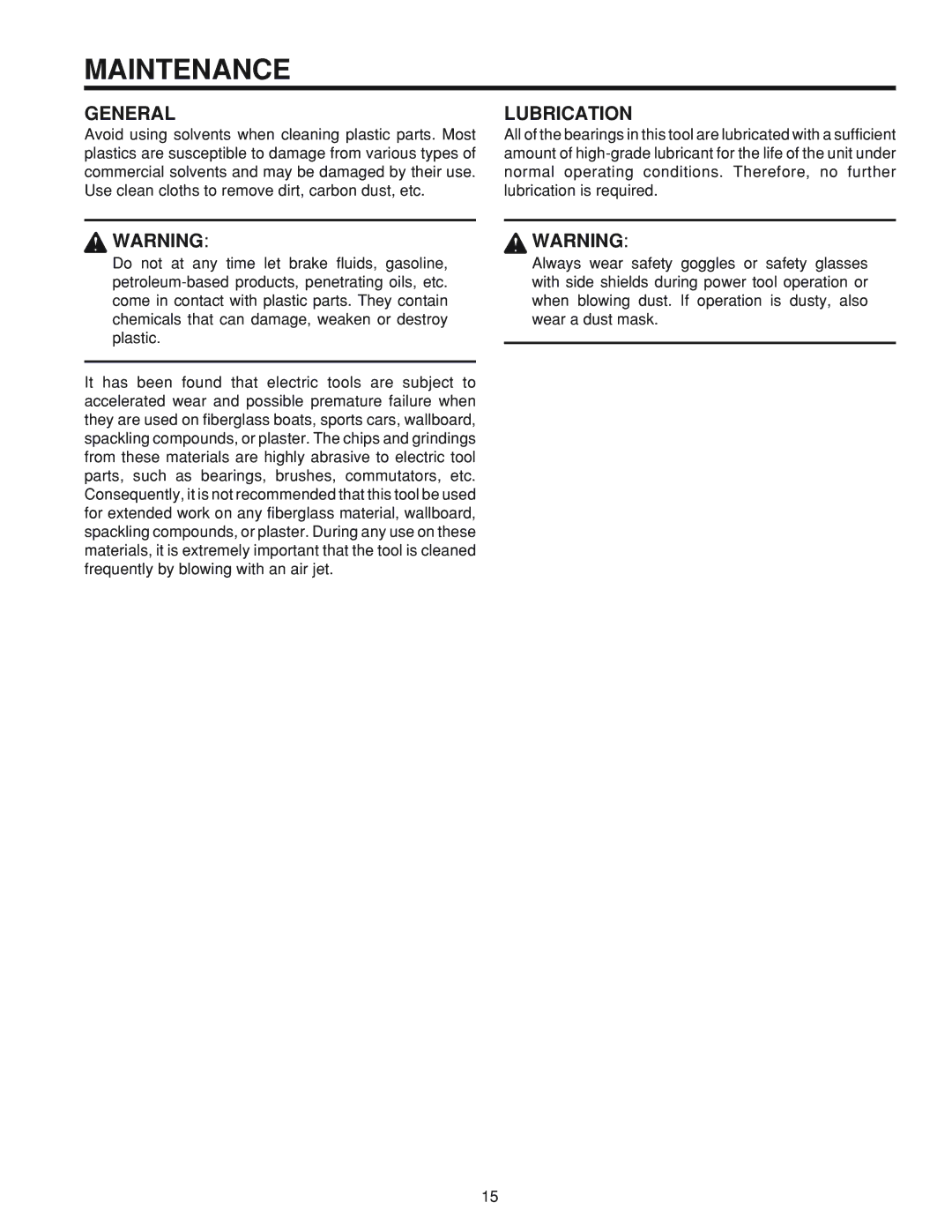 RIDGID R5010 manual Maintenance, General, Lubrication 