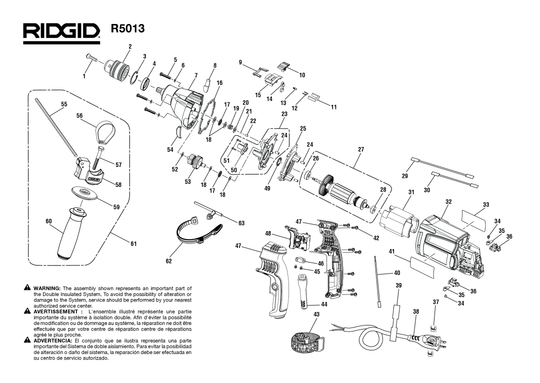 RIDGID R5013 manual 