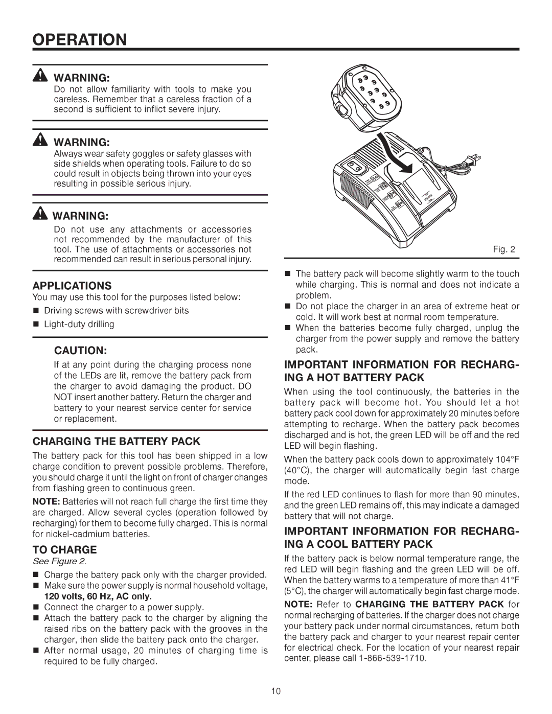 RIDGID R81030 manual Operation 