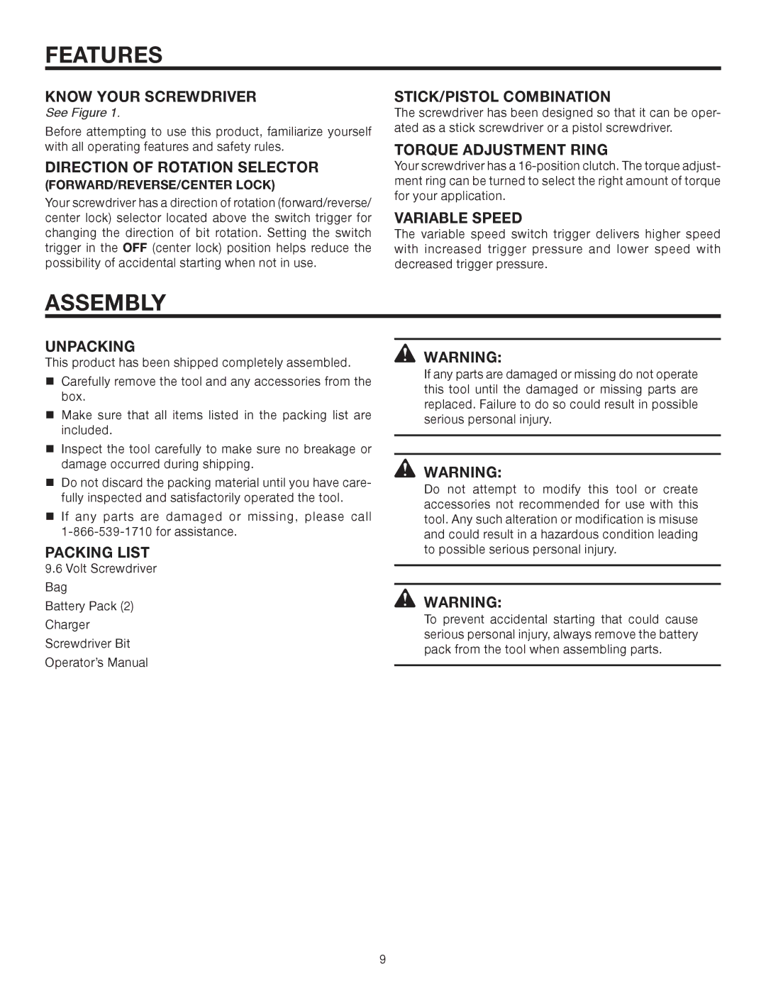 RIDGID R81030 manual Assembly 