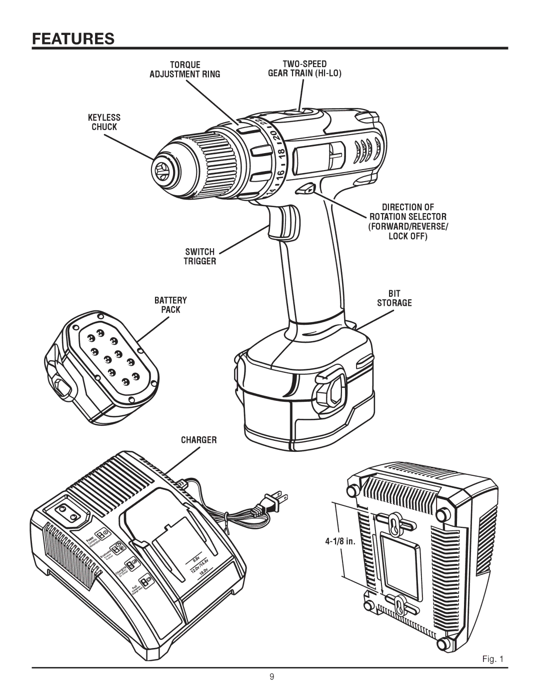 RIDGID R82001 manual Keyless Chuck Direction 