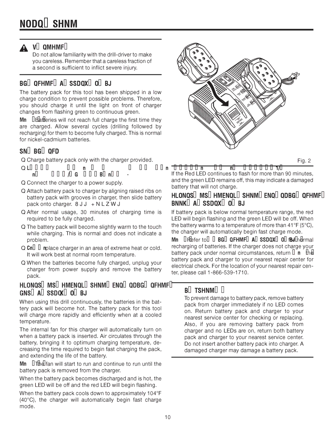 RIDGID R82015 manual Operation, Charging Battery Pack, To Charge, Important Information for Recharging HOT Battery Pack 