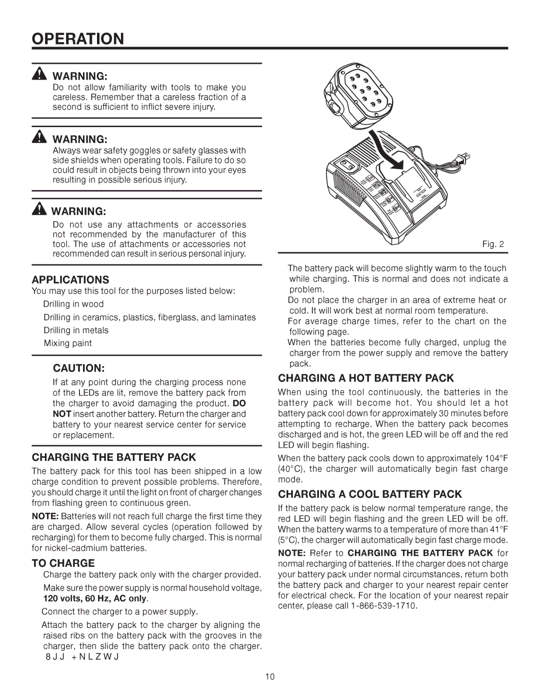 RIDGID R830153 manual Operation 