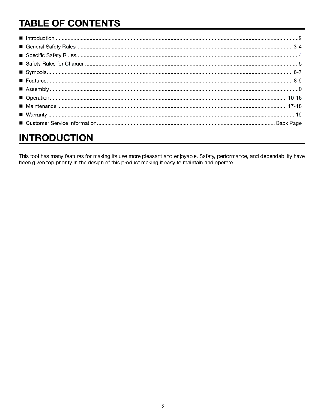 RIDGID R840011 manual Table of Contents, Introduction 