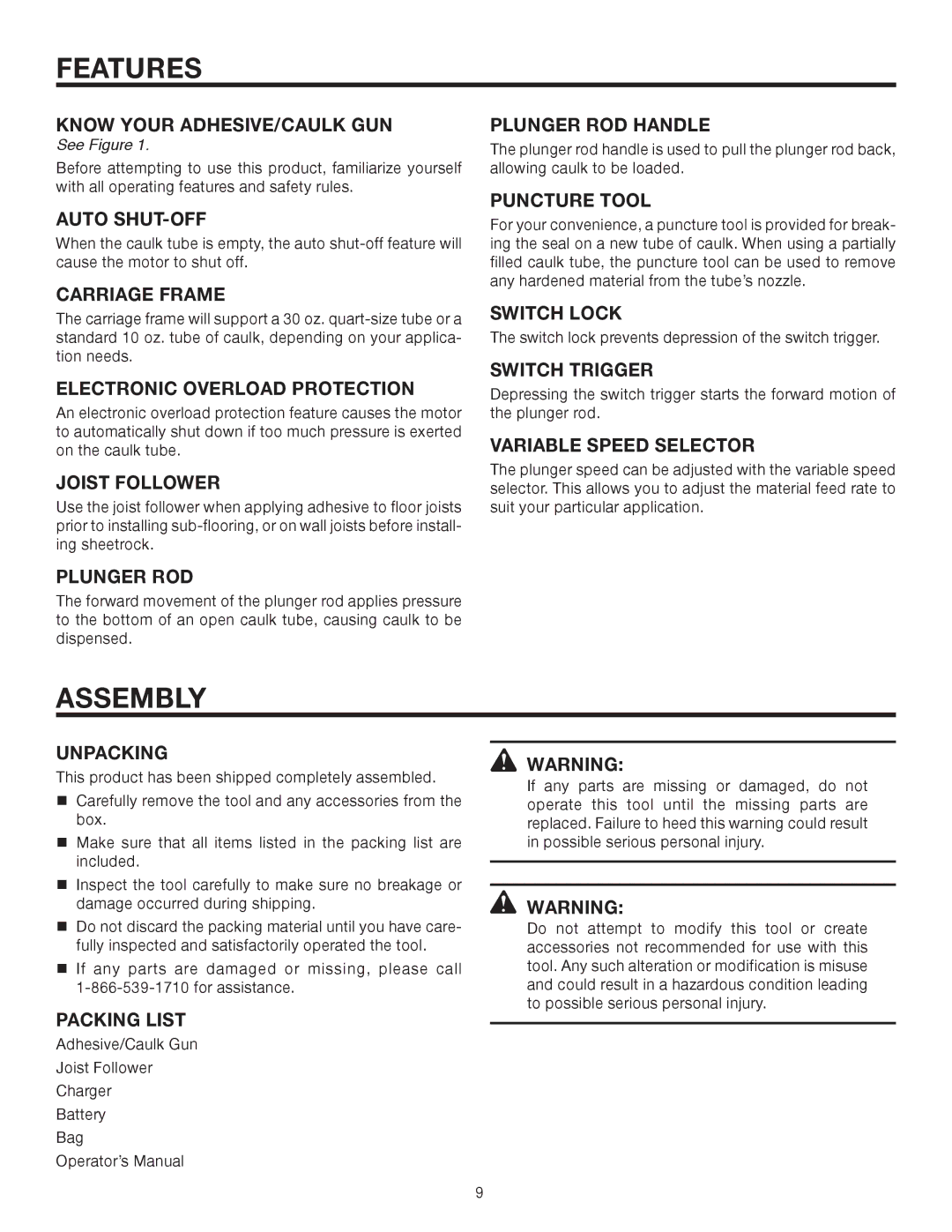 RIDGID R84040 manual Assembly 