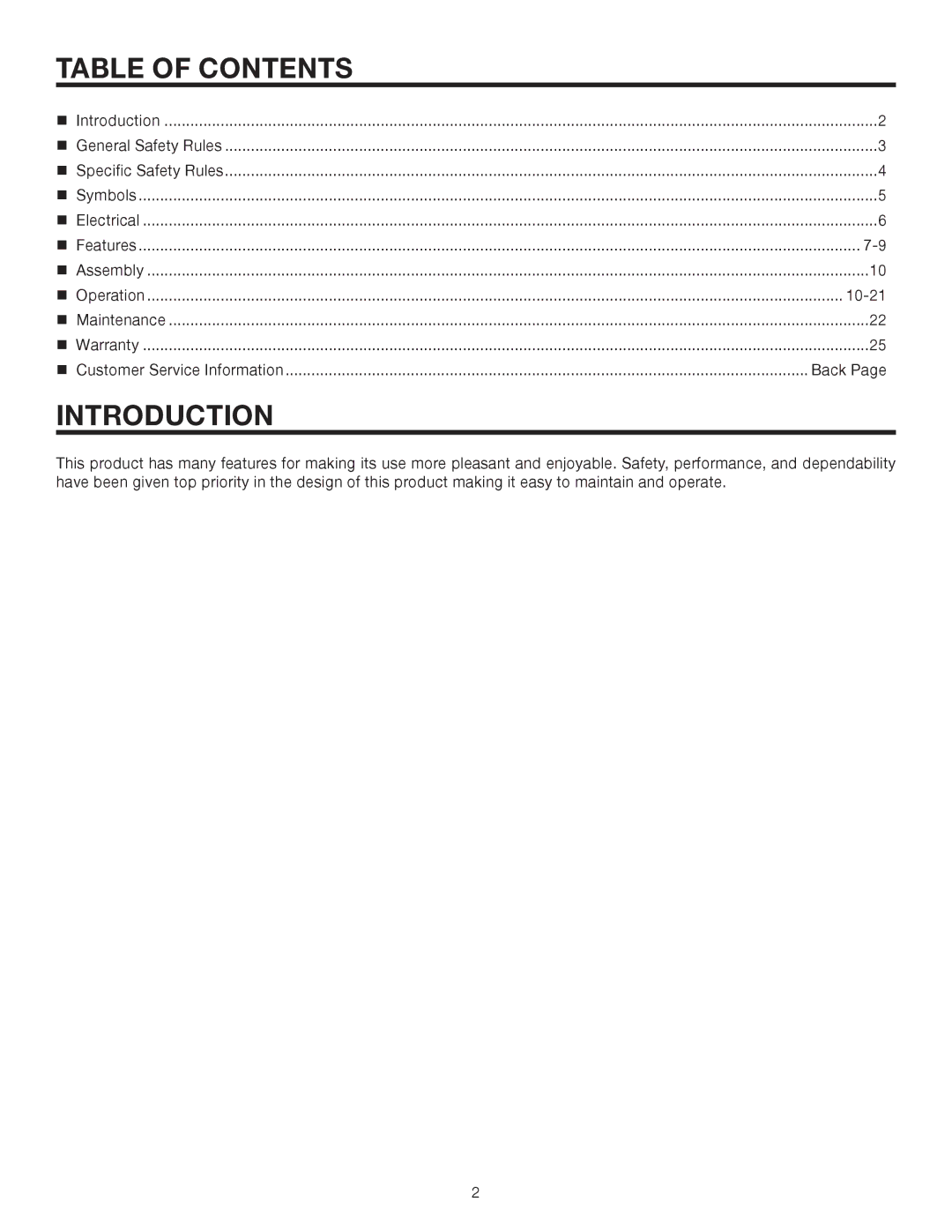 RIDGID R8408 manual Table of Contents, Introduction 