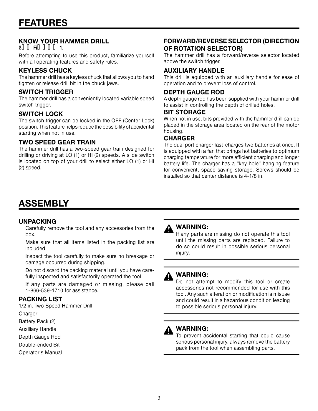 RIDGID R8411501 manual Assembly 