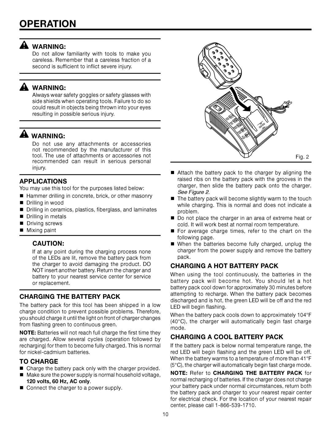 RIDGID R8411503 manual Operation 