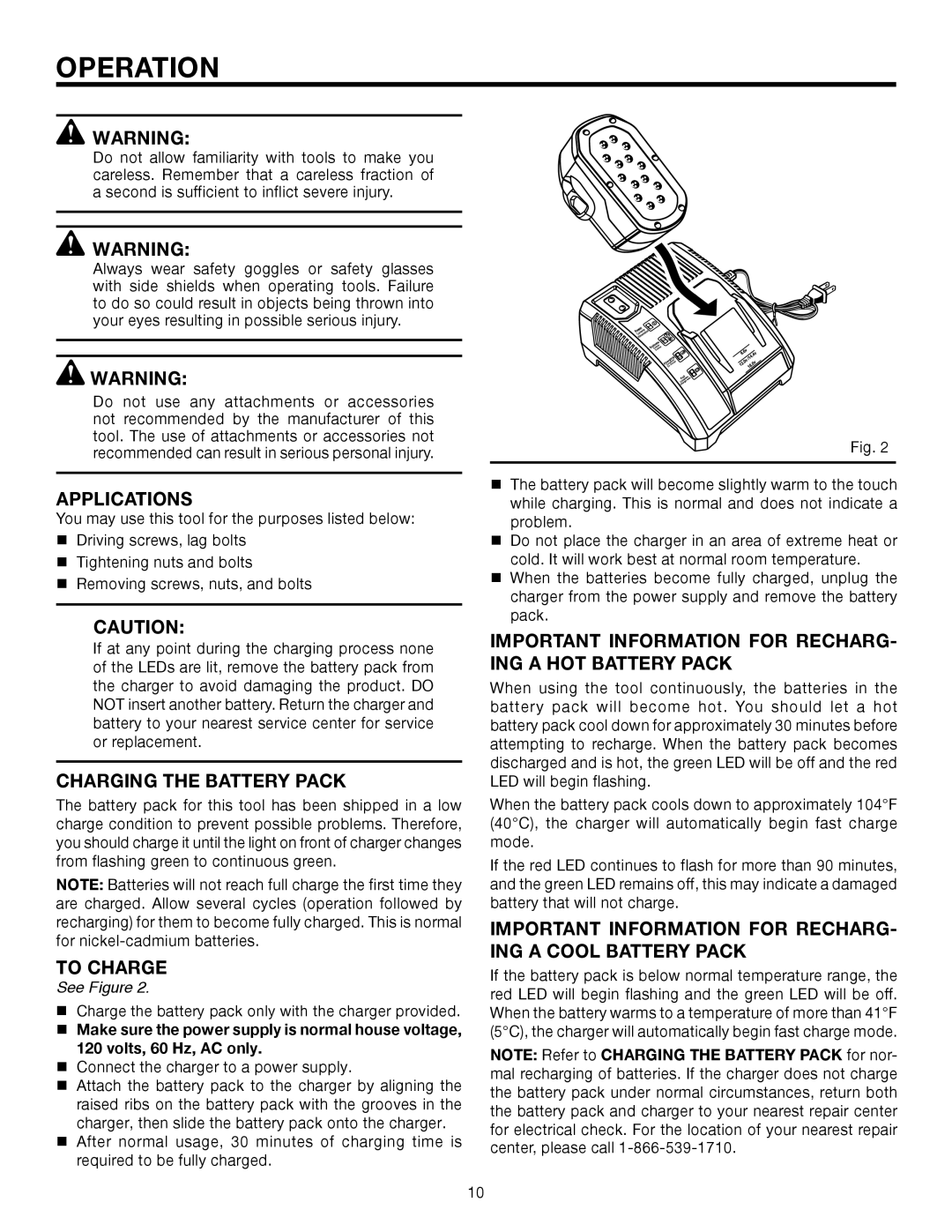 RIDGID R84230 manual Operation 