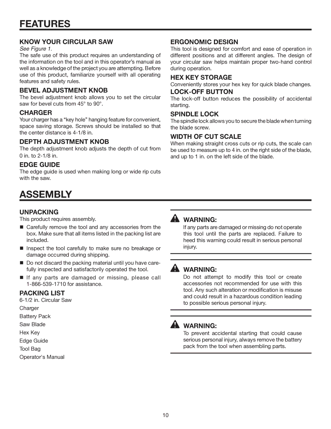 RIDGID R8452 manual Assembly 