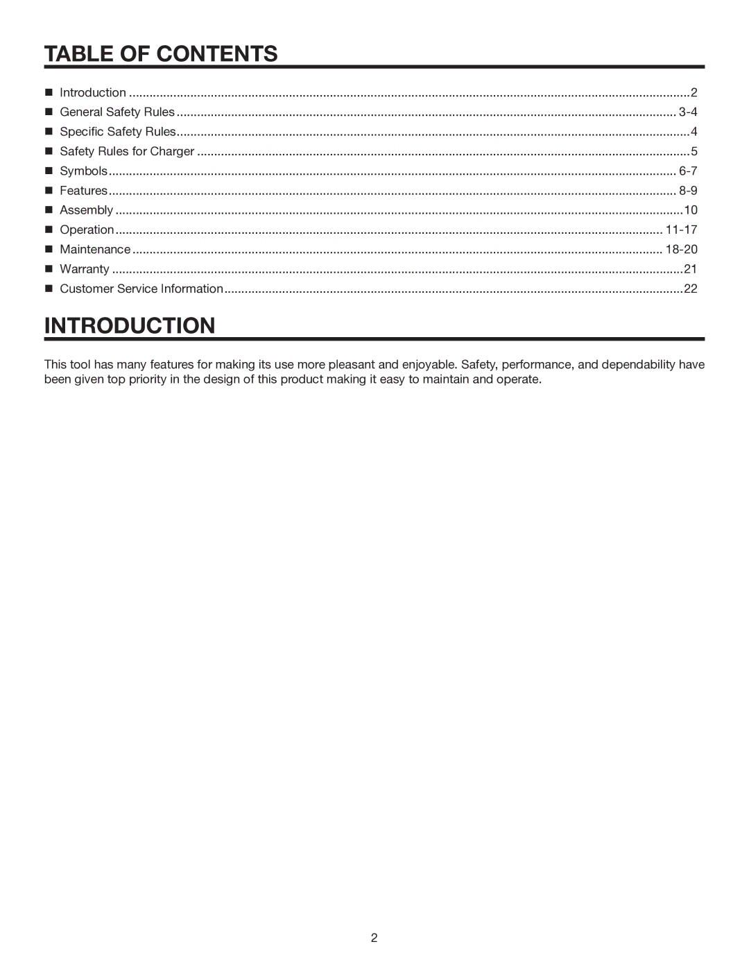 RIDGID R848 manual Table of Contents, Introduction 