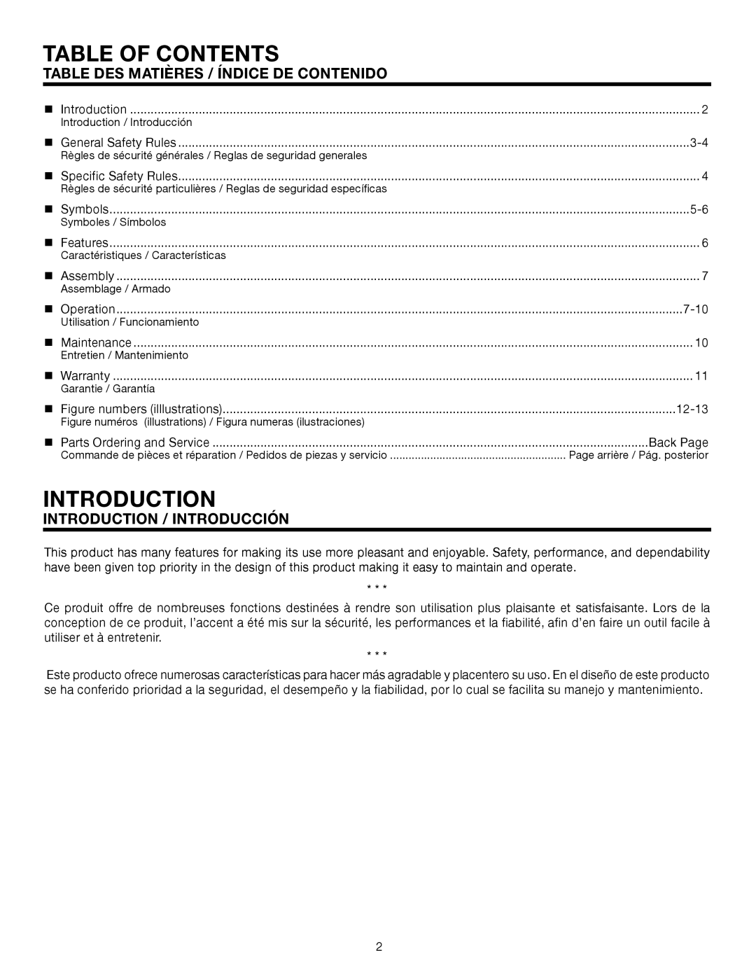 RIDGID R86007 manuel dutilisation Table of Contents 