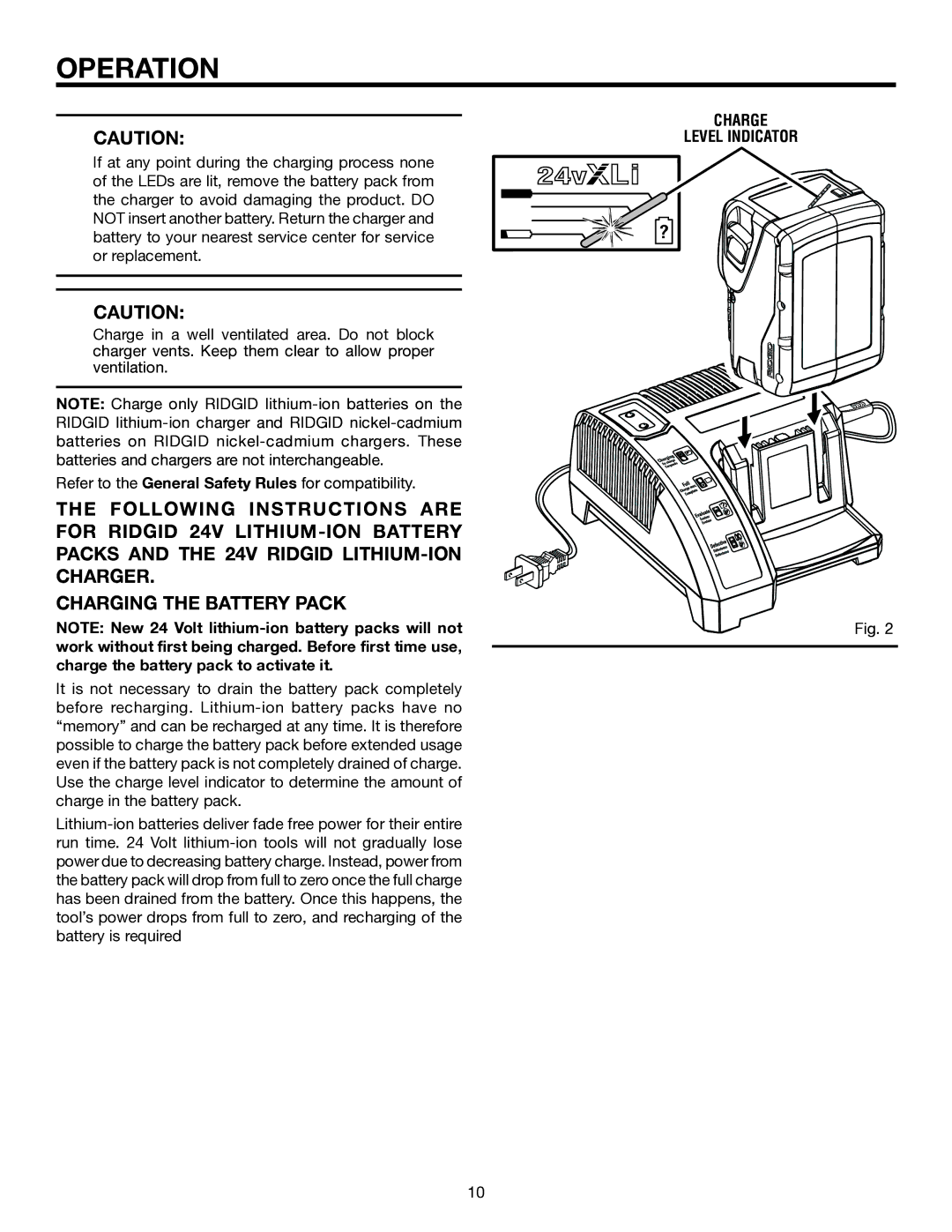 RIDGID R884 manual 24v 