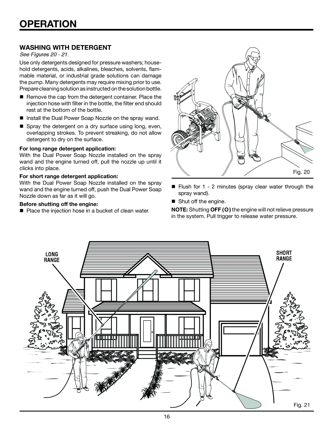 RIDGID RD80763 manual Washing with detergent, See Figures 20 