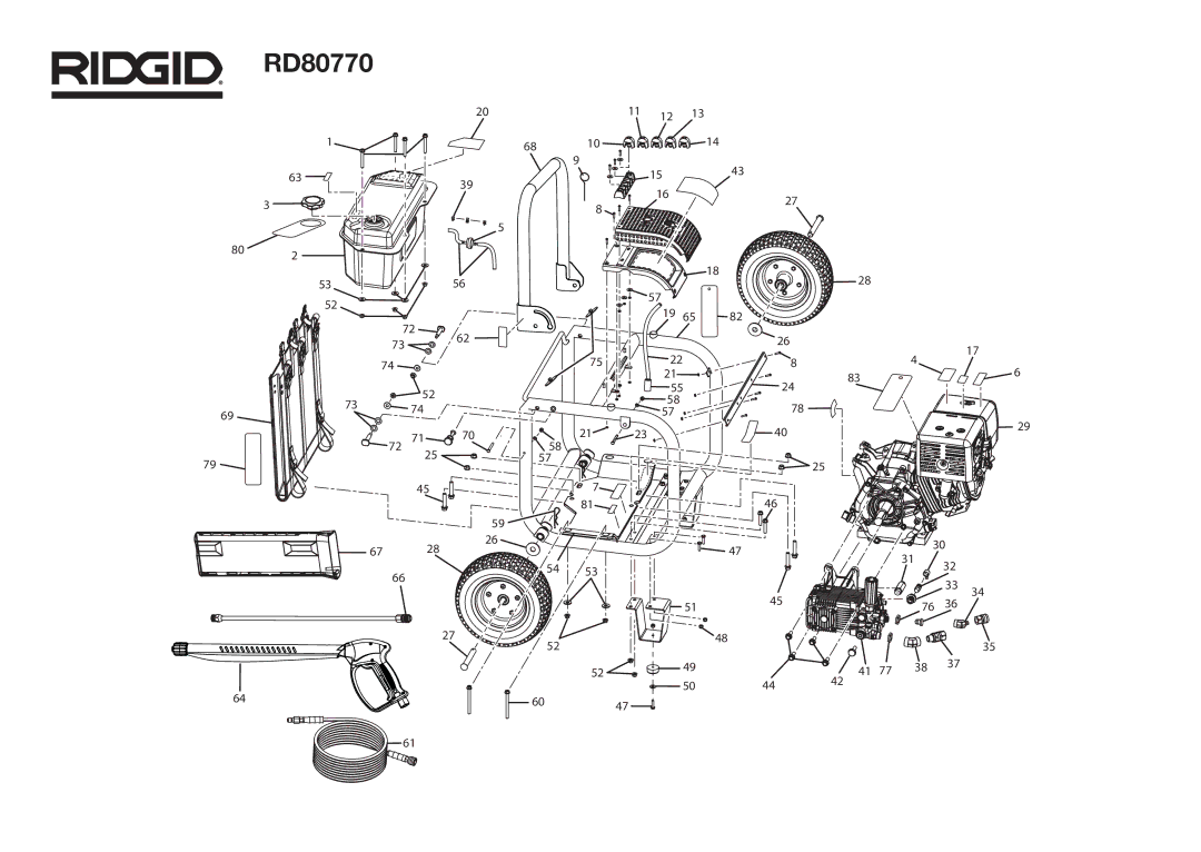 RIDGID RD80770 manual 