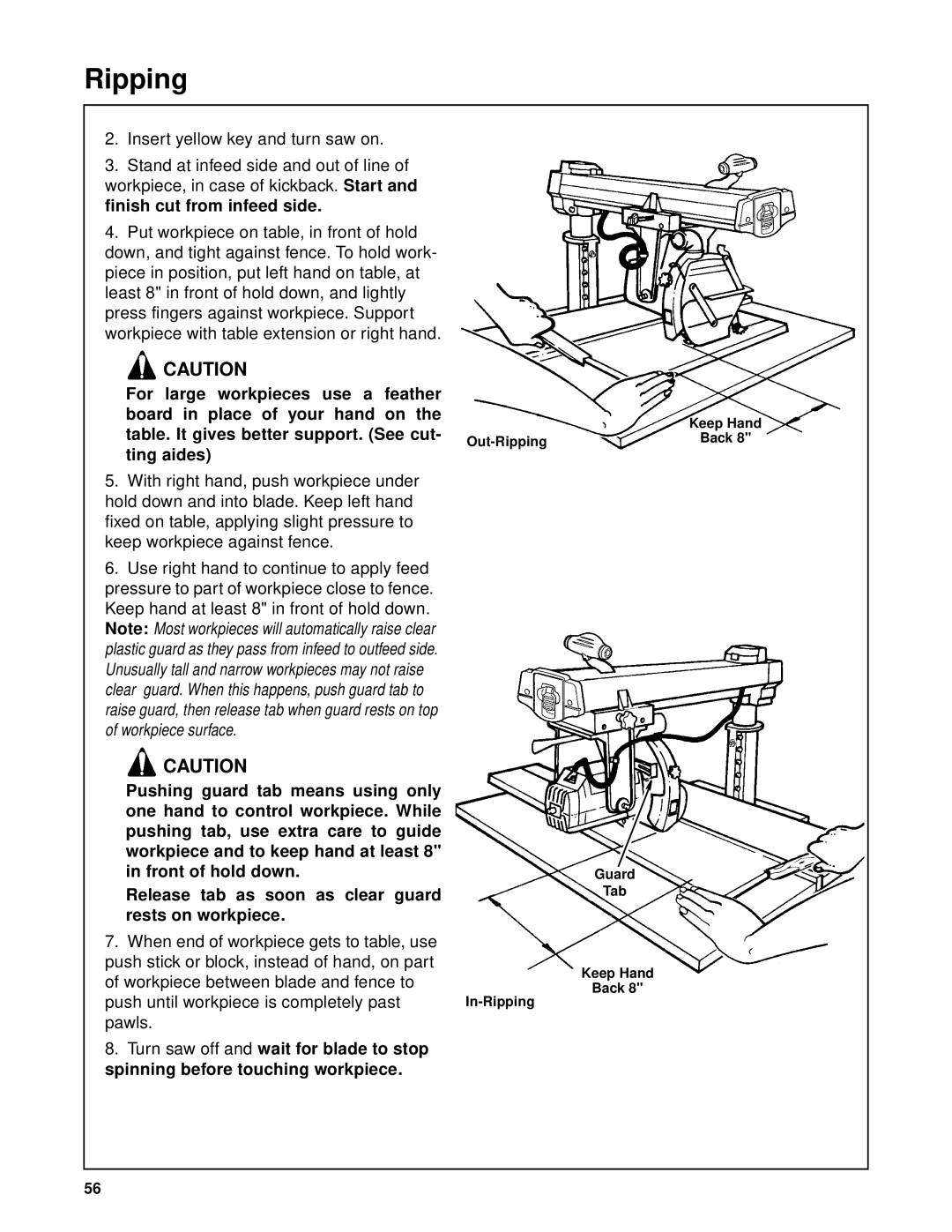 RIDGID SP6263 manual Keep Hand 