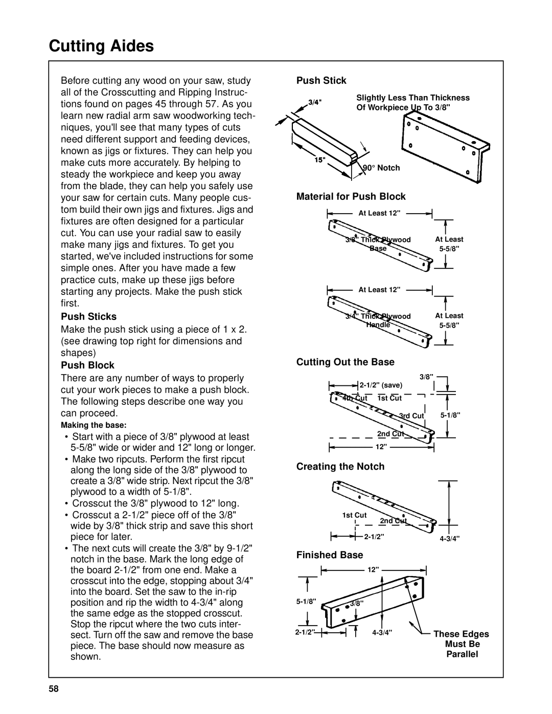 RIDGID SP6263 manual Cutting Aides 