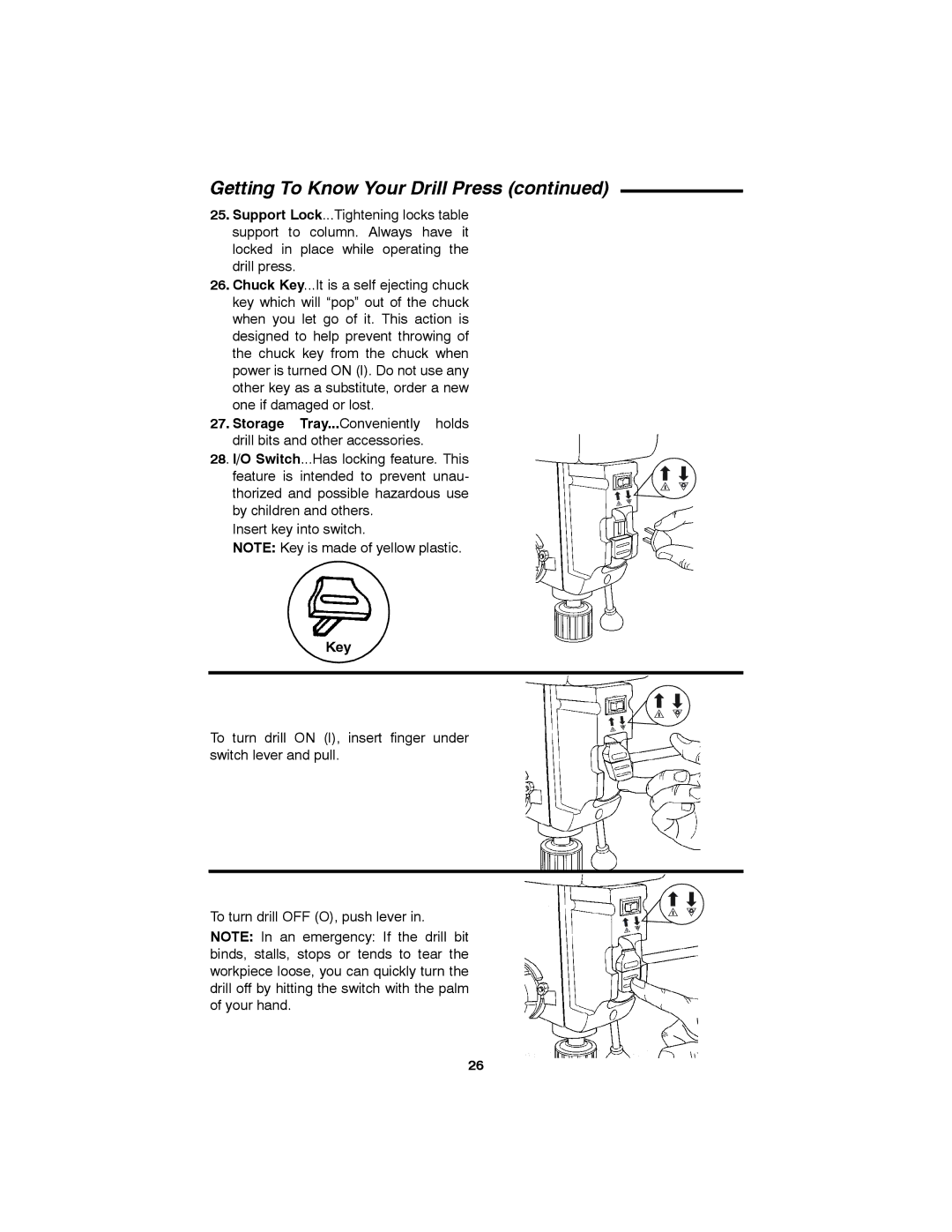 RIDGID SP6490 manual Key 