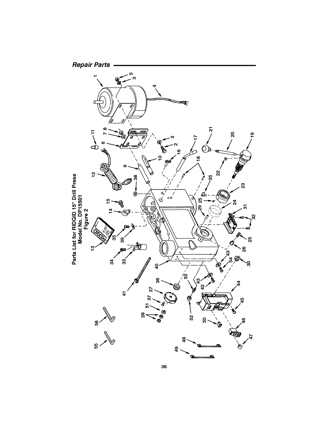 RIDGID SP6490 manual Repair, Parts 