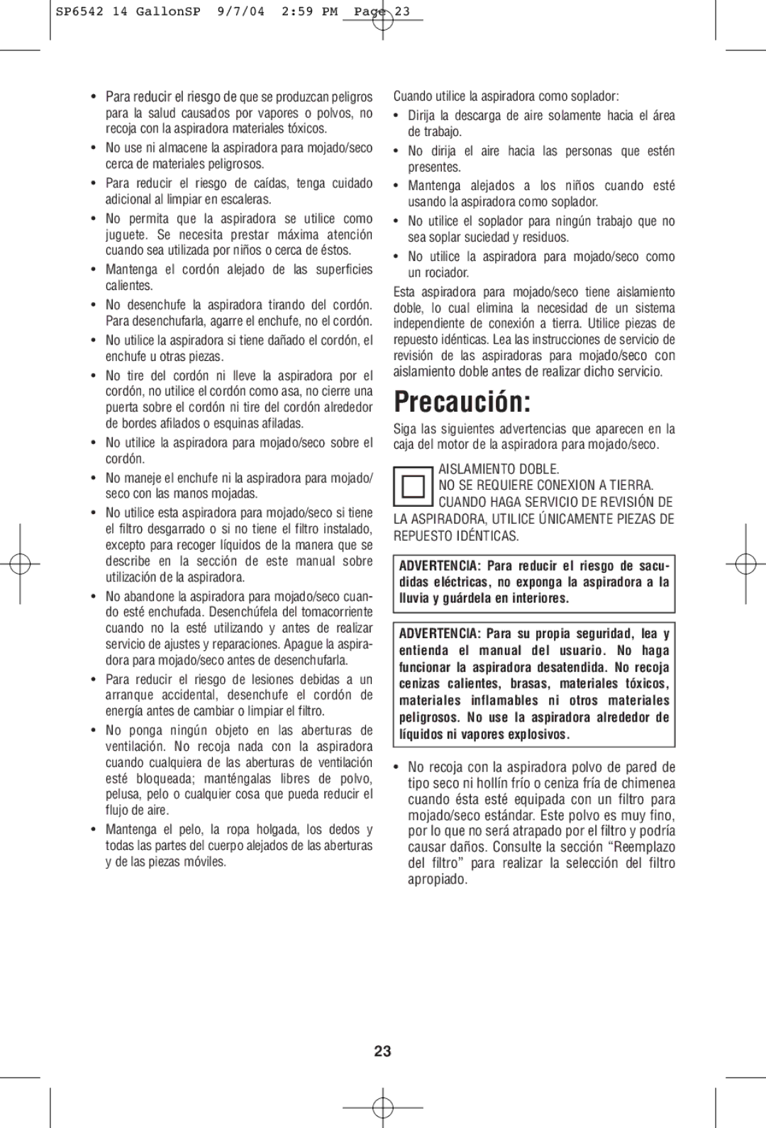 RIDGID WD1450 owner manual Precaución, Mantenga el cordón alejado de las superficies calientes 