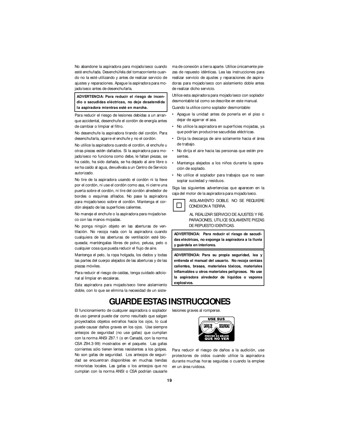 RIDGID WD1665 manual Guarde Estas Instrucciones 