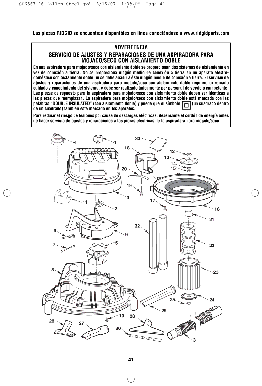 RIDGID WD1950 manual De un cuadrado también esté marcado en los aparatos 