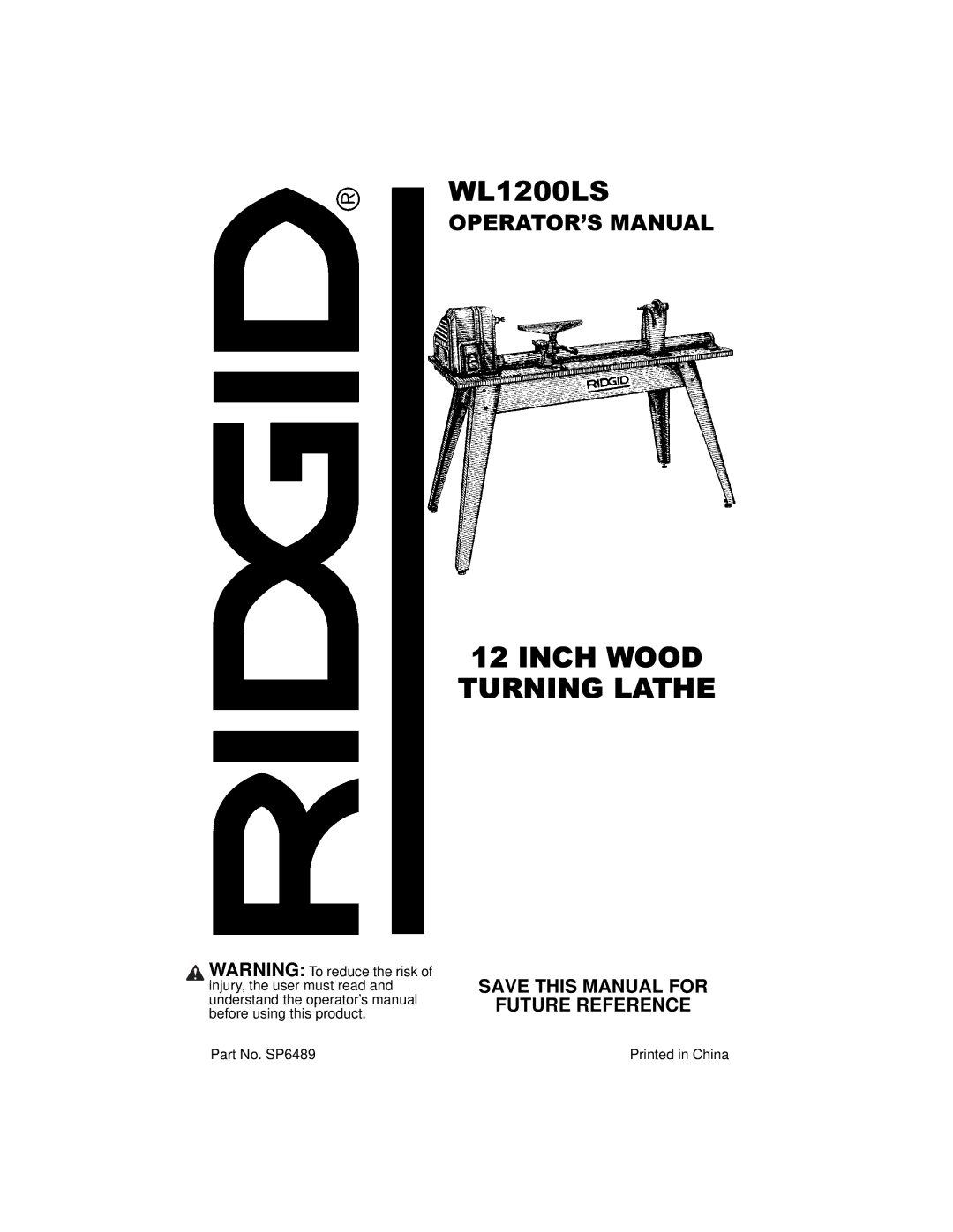 RIDGID WL1200LS1 manual +22 7851,1*/$7+ 