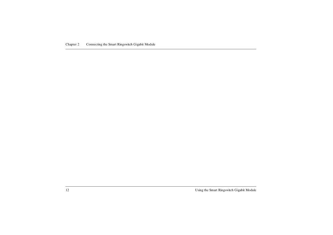 Ringdale manual Connecting the Smart Ringswitch Gigabit Module 