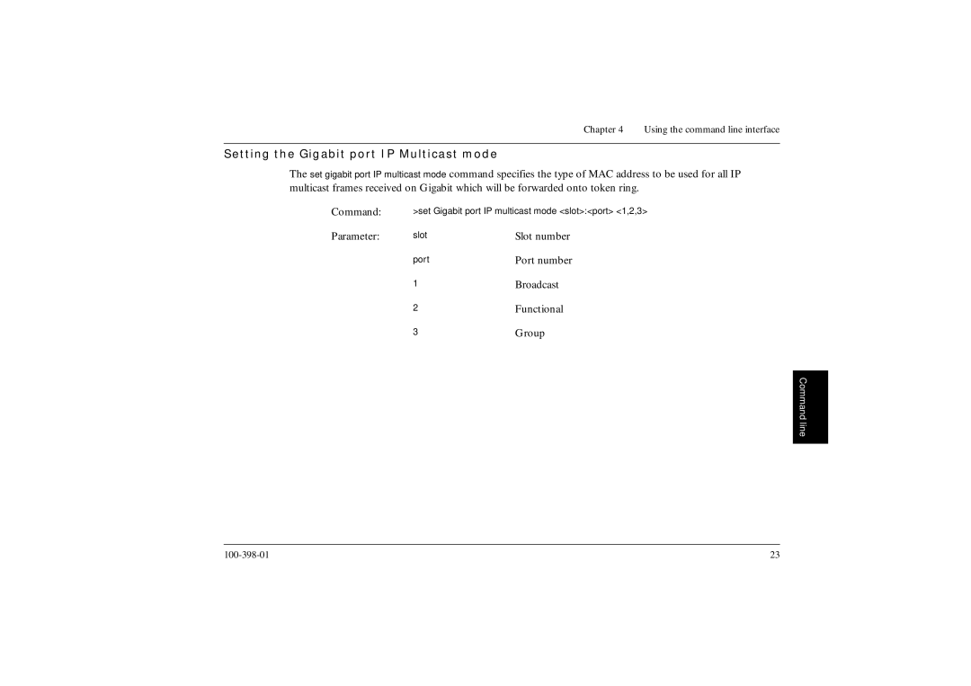 Ringdale manual Setting the Gigabit port IP Multicast mode 