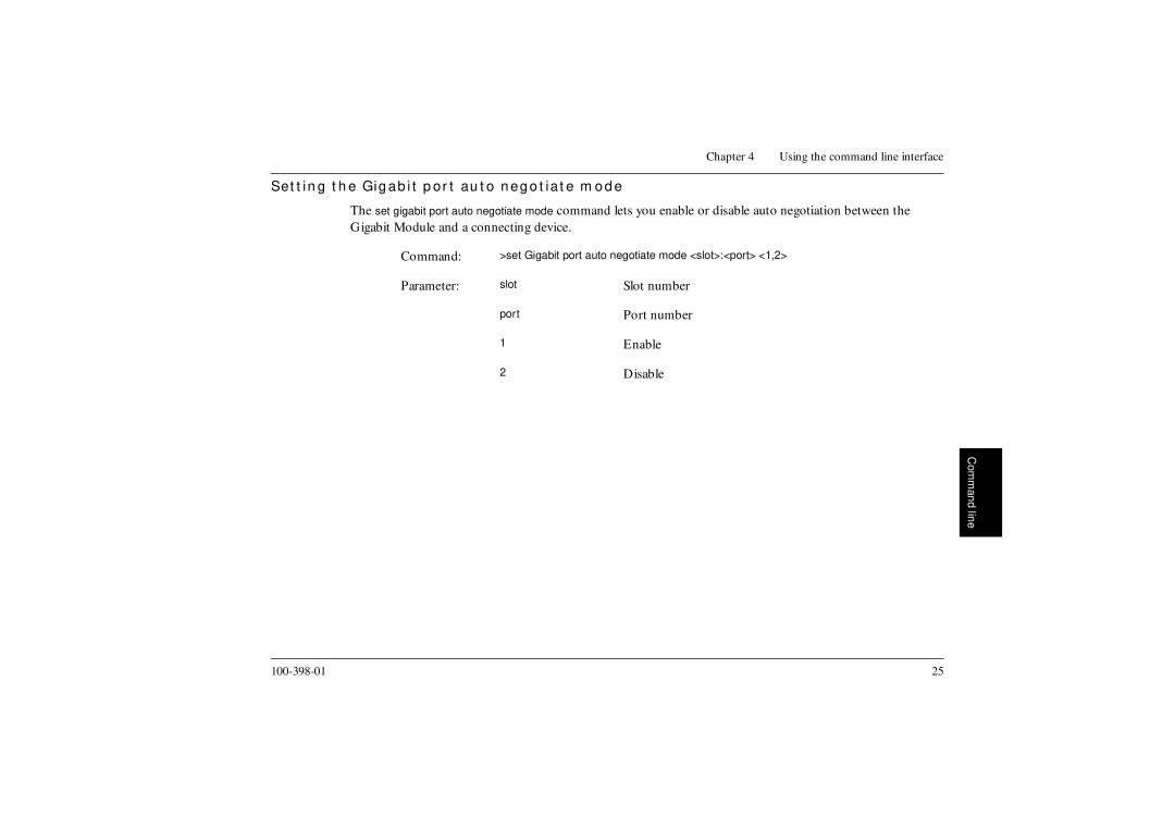 Ringdale manual Setting the Gigabit port auto negotiate mode 