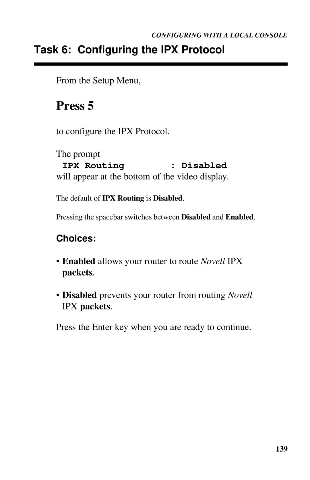 Ringdale ISDN user manual Task 6 Configuring the IPX Protocol, IPX Routing 