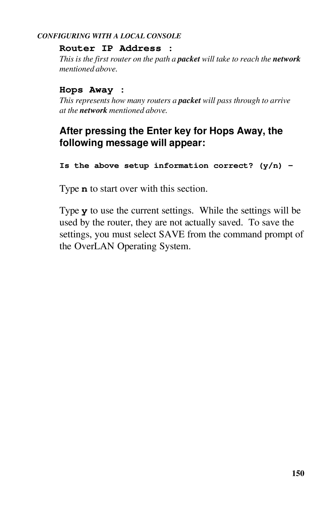 Ringdale ISDN user manual Router IP Address, Hops Away 