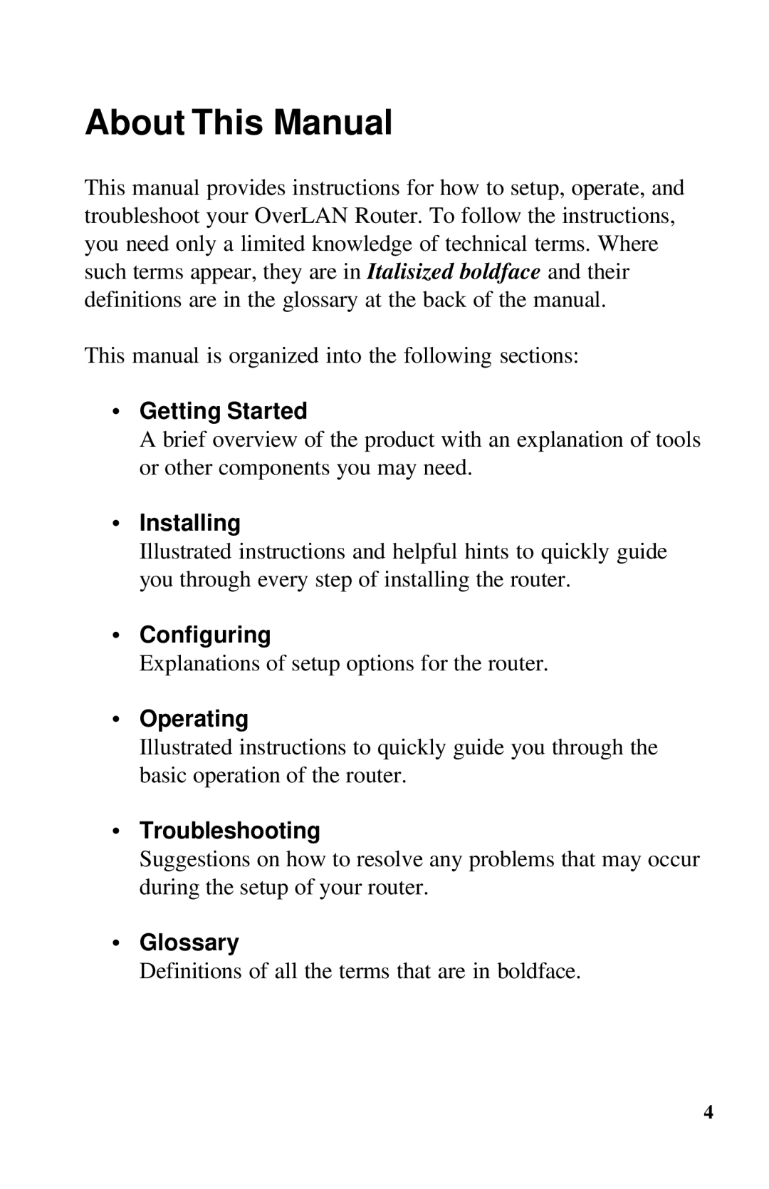 Ringdale ISDN user manual Installing, Configuring, Operating, Troubleshooting, Glossary 