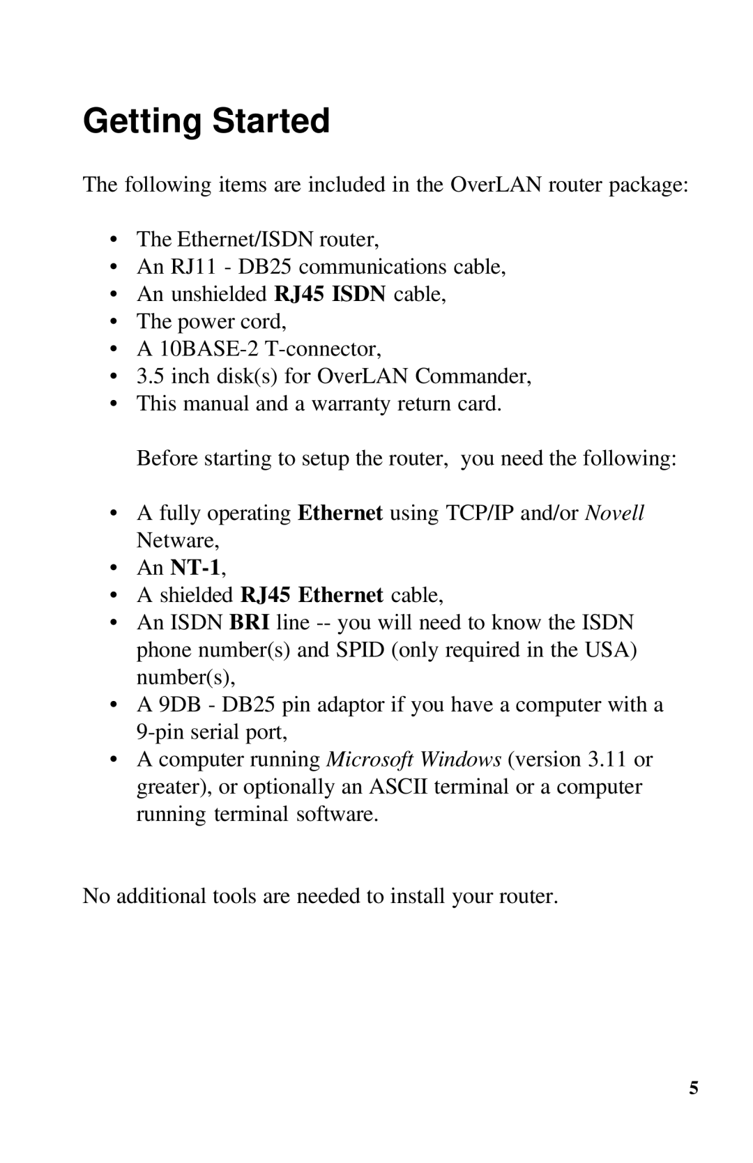 Ringdale ISDN user manual Getting Started 